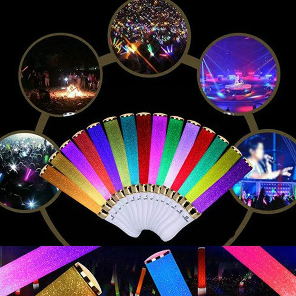 LED Light Sticks LED Glow Sticks 15 Colors Switchable Poi Glow Sticks for Parties Concerts Weddings Celebrations