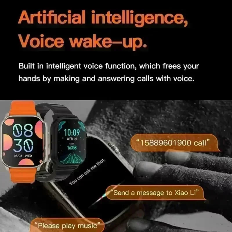 7 in 1 strap watch DT900 Support Music Wireless charging Bluetooth Calling Health & Fitness Tra Sports smart watch men and women