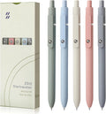 5-Pack Quick-Dry Gel Pens, Fine Point Retractable Rolling Ball Black Ink, Smooth Writing for School Office Home