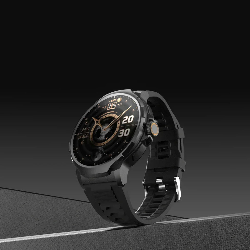 GT100 New Smartwatch 1.85-inch Display HD Screen Android OS 4G SIM Card 180° Rotating Camera WiFi Waterproof Smart Watch Men