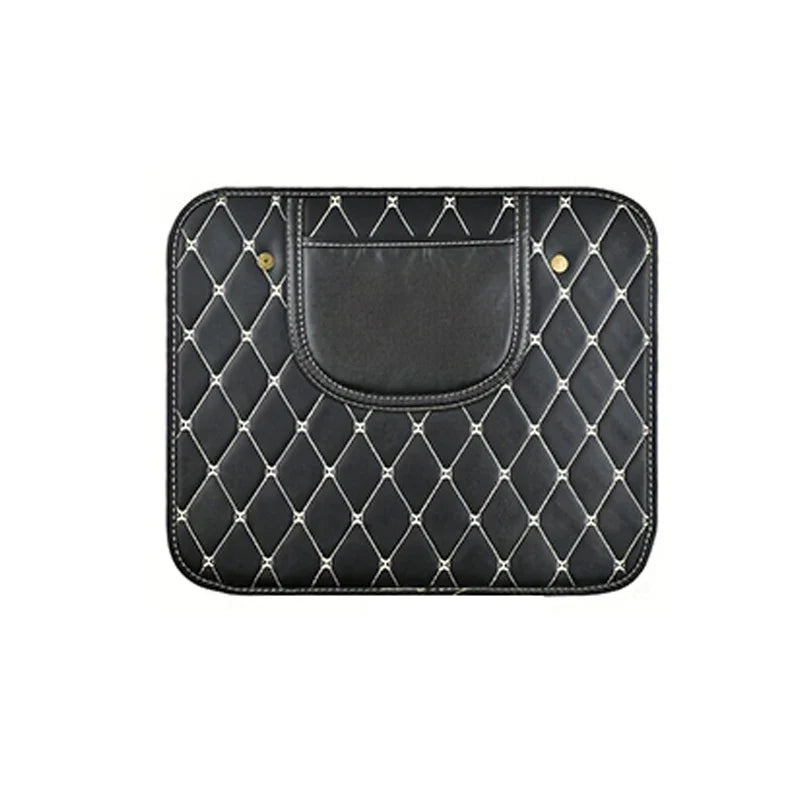 Car Anti-Child-Kick Pad PU Leather Auto Seat Back Protector Cover Back Seat Organizer with Storage Pockets Interior Accessories