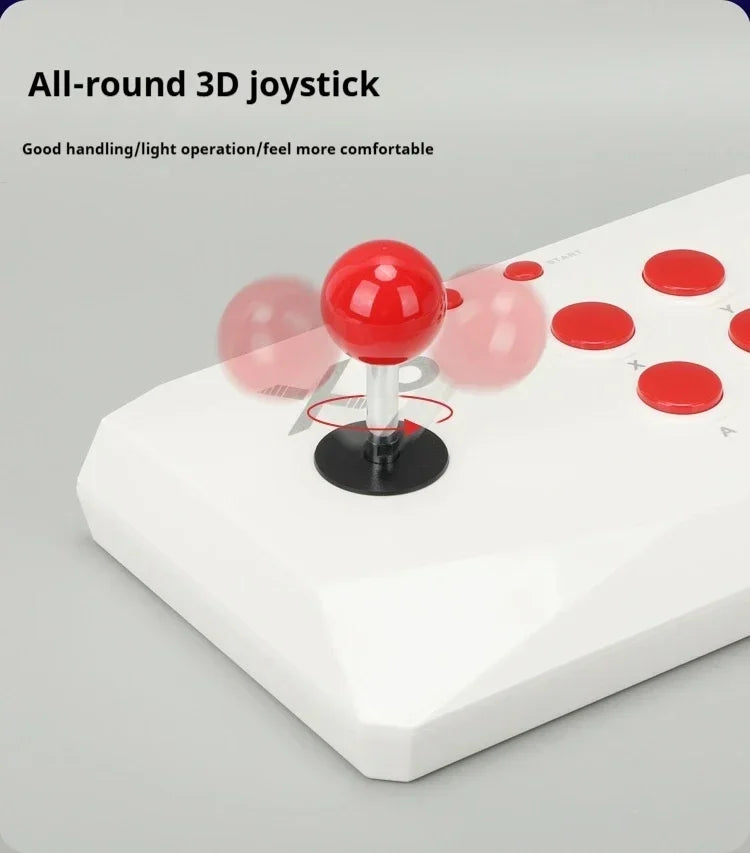 Video Game Console 2.4G Wireless Lite 4K HD Double Rocker Console Stick 64GB Built-In 15000 Classica Games for Play Kids Gift