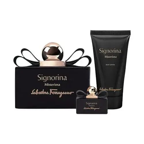Signorina Misteriosa By Salvatore Ferragamo Set 3 pieces 3.4 oz W Spray
