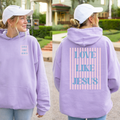 Love Like Jesus Striped Graphic Hoodie