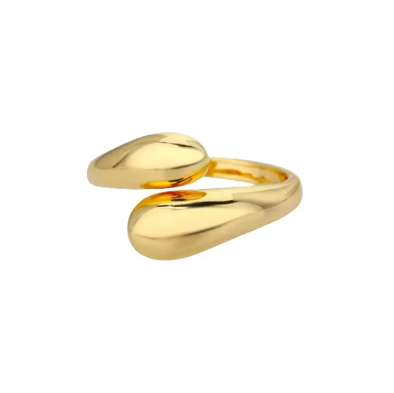 Millennium Ring in Gold - Adjustable 18K Gold Plated Sterling Silver Band