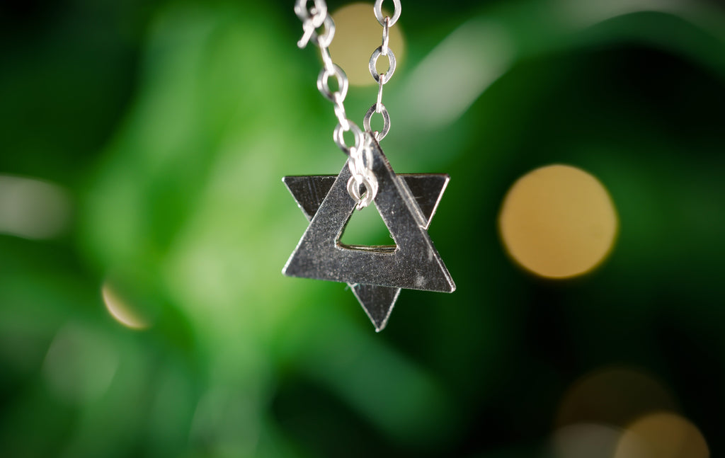 Small Star of David Pendant Necklace — Sterling Silver