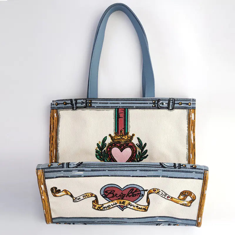 Fashionable Women’s Full Color Canvas Shoulder Bag