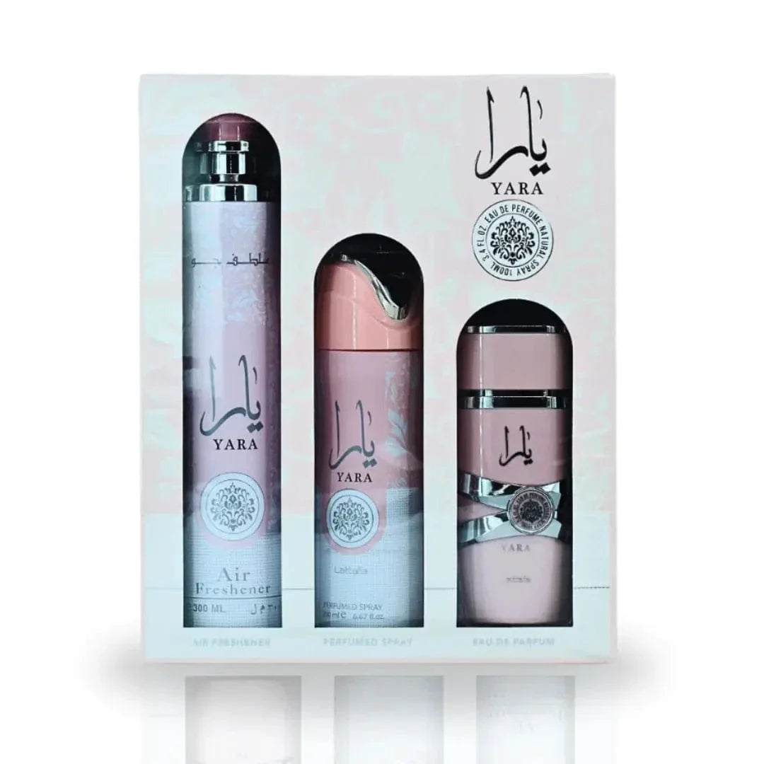 The Yara By Lattafa For Women EDP Spray (3pc Gift Set)