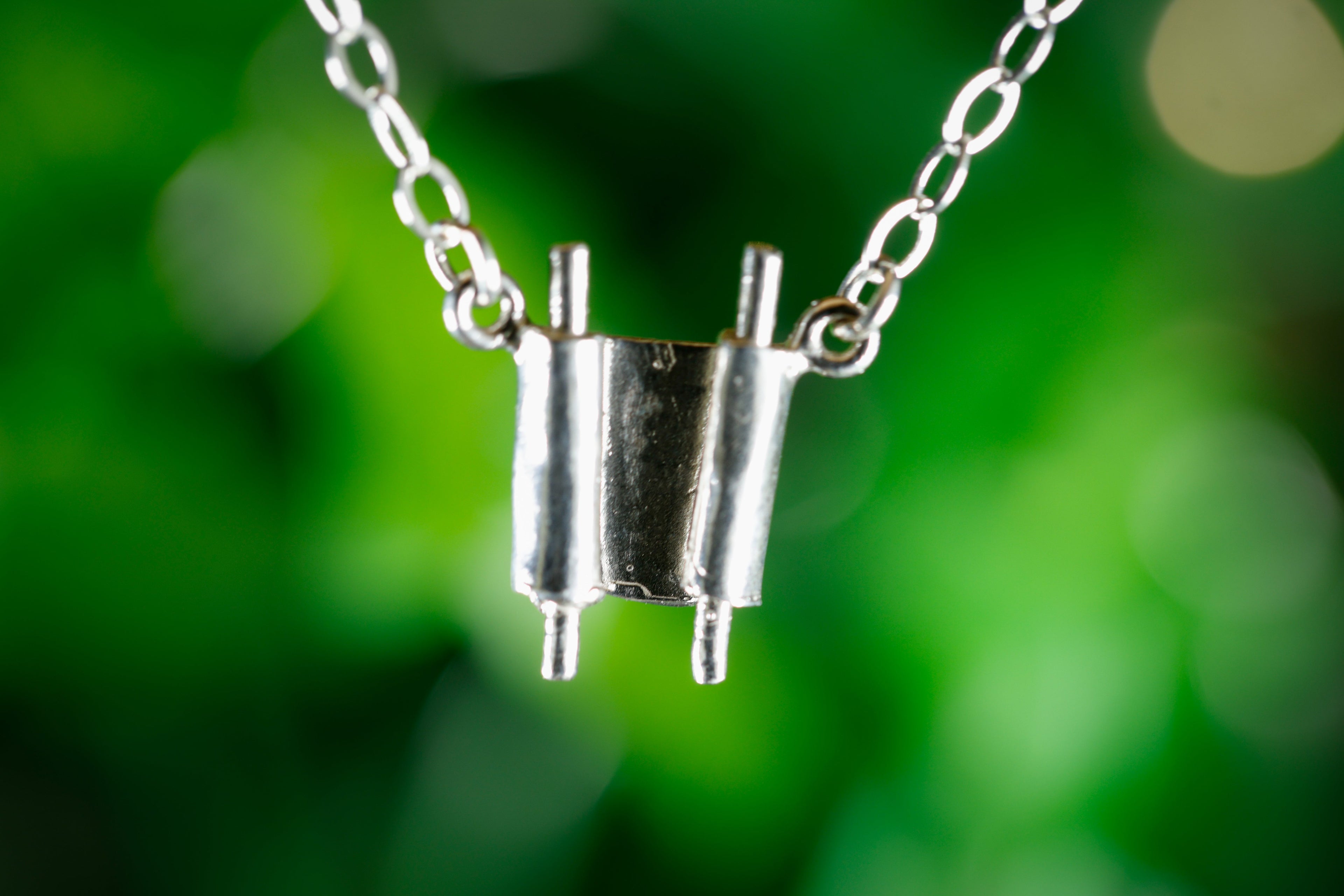 Torah Scroll Sterling Silver Necklace