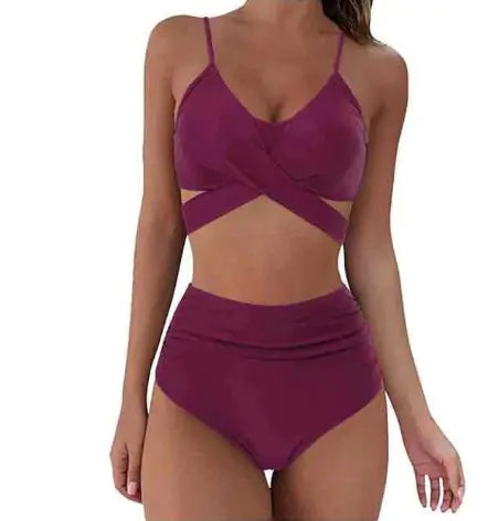 Christina Women's Sexy Solid Print Bikini Set