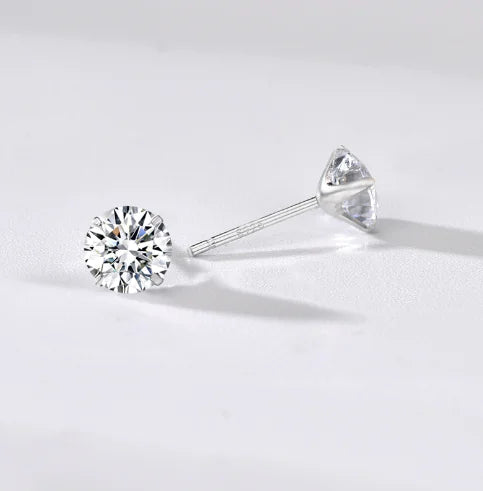 Feeling Luxe 925 Sterling Silver Studs with Zircon Stone