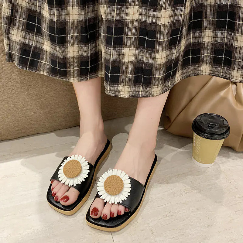 Women's Outdoor Non-Slip Daisy Slide Sandals