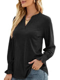 Lightweight V-Neck Long Sleeve Sweatshirt for Women
