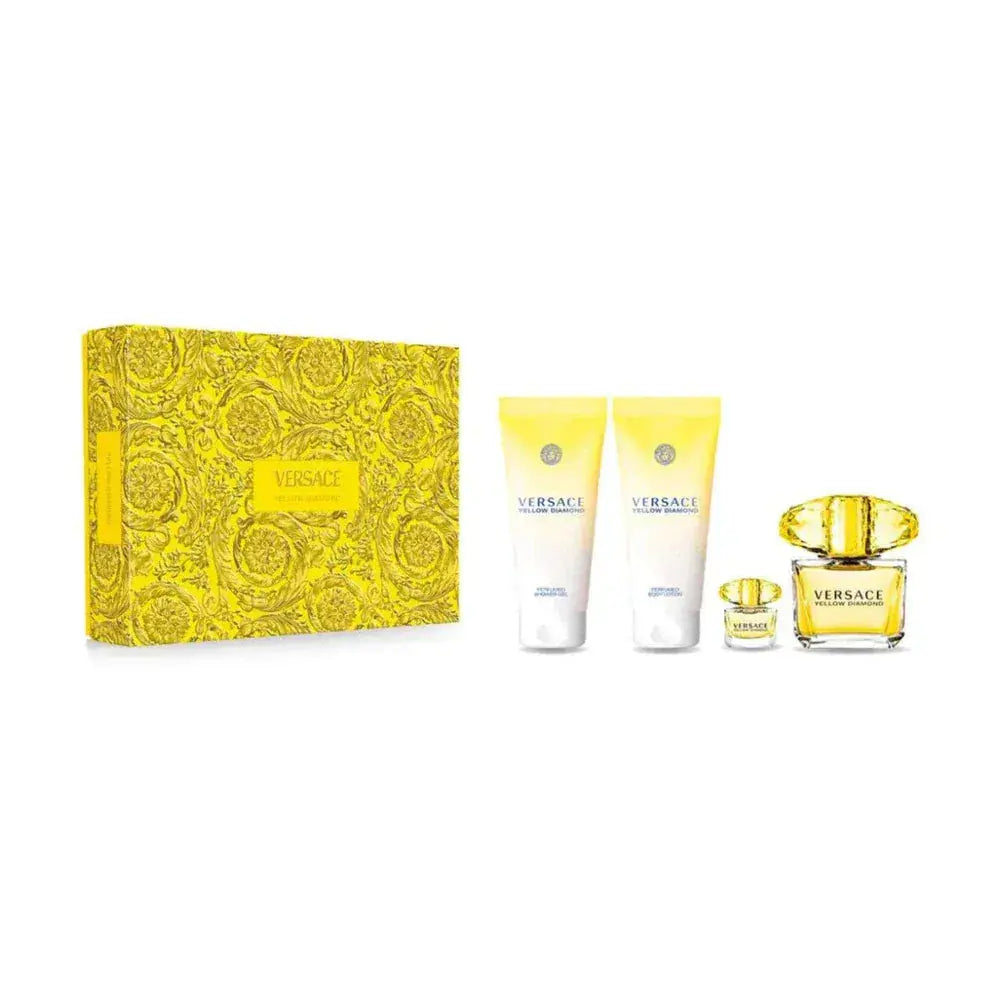 Yellow Diamond By Versace For Women 4Pcs Set EDT Spray
