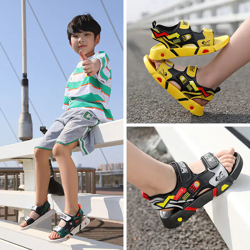 Boys' Summer Cartoon Sandals with Soft Sole