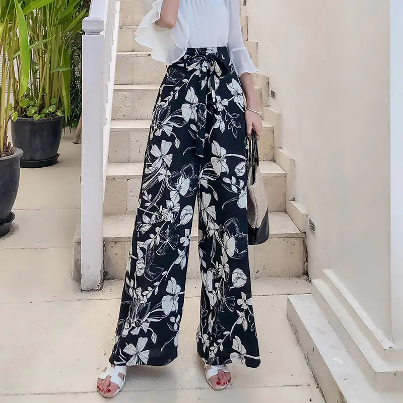 Bohemian Wide Leg Beach Pants for Women