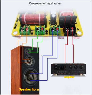 Audio Crossover Three-way 1 High 1 Low 1 Mid Solderless Speaker Divider