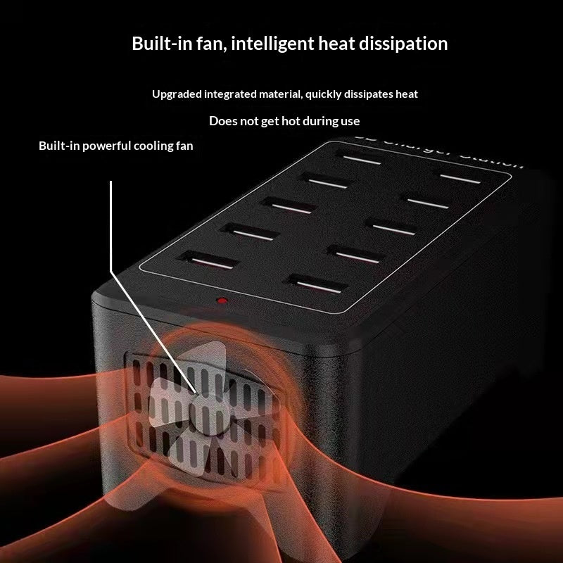 Multi-port 50W Charger With Cooling Fan