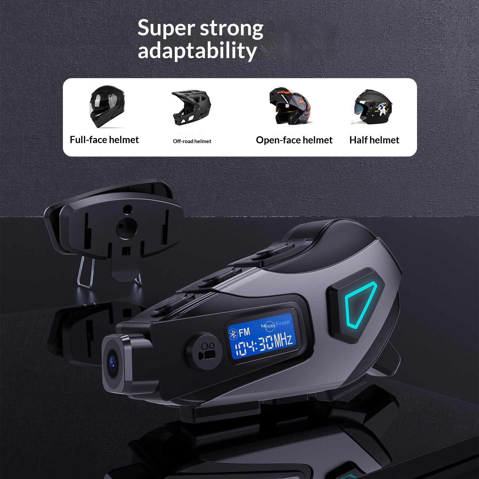 Bluetooth Helmet Headset For Listening To Music While Riding A Motorcycle