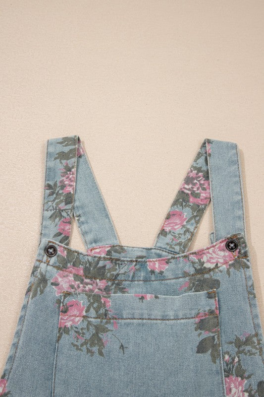 Floral Pleated High Waist Wide Leg Jumpsuit