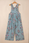 Floral Pleated High Waist Wide Leg Jumpsuit