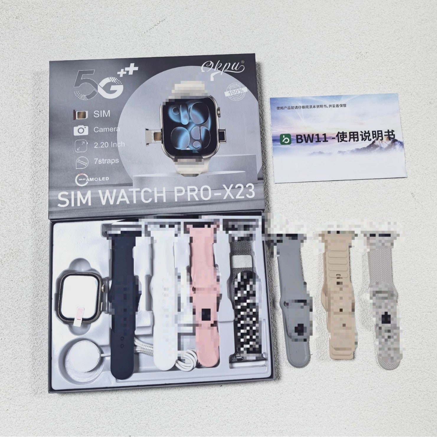Smartwatch Multi-Strap Kit With Magnetic Charging