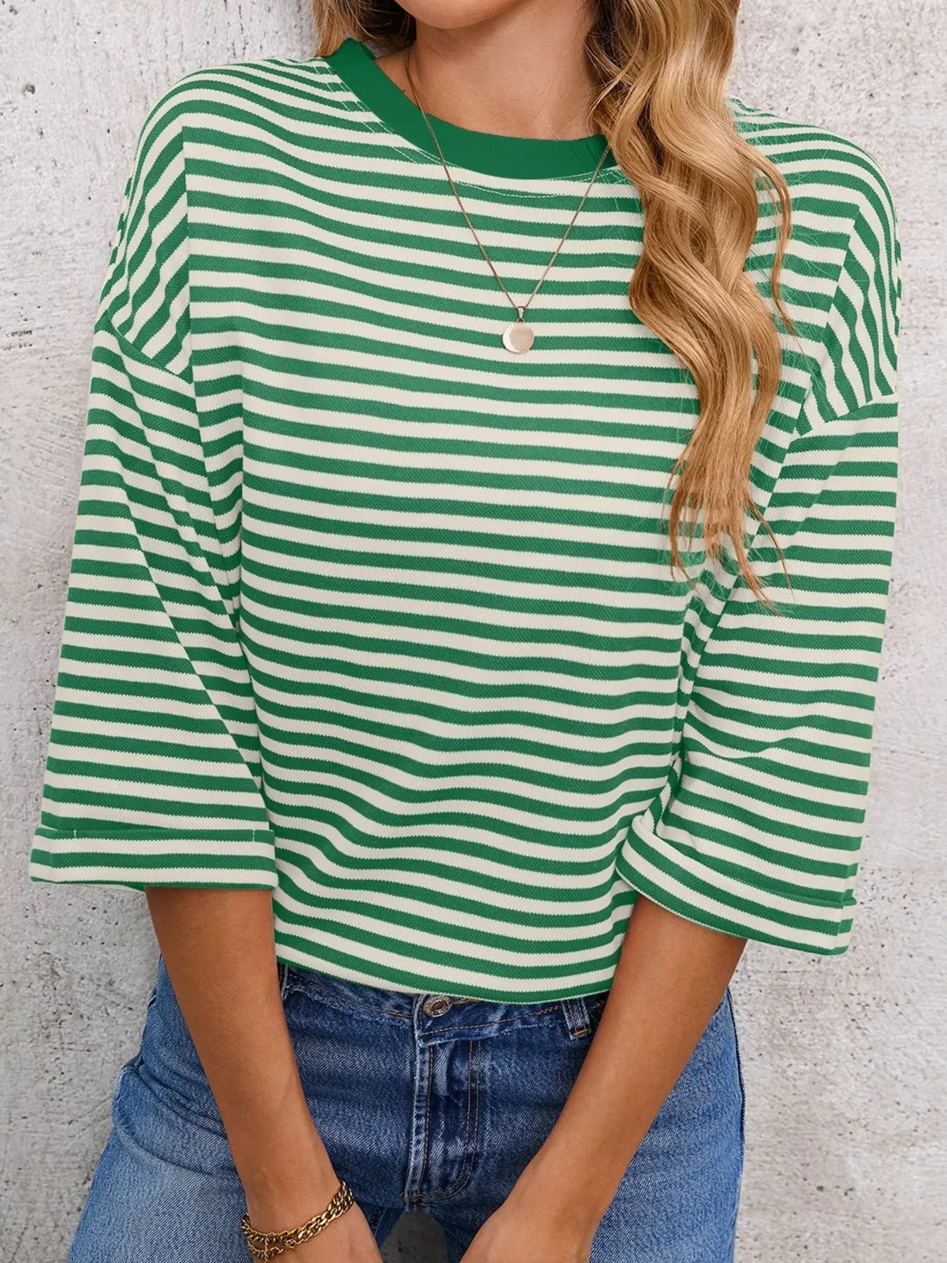 Striped Back Bow Tie T-Shirt