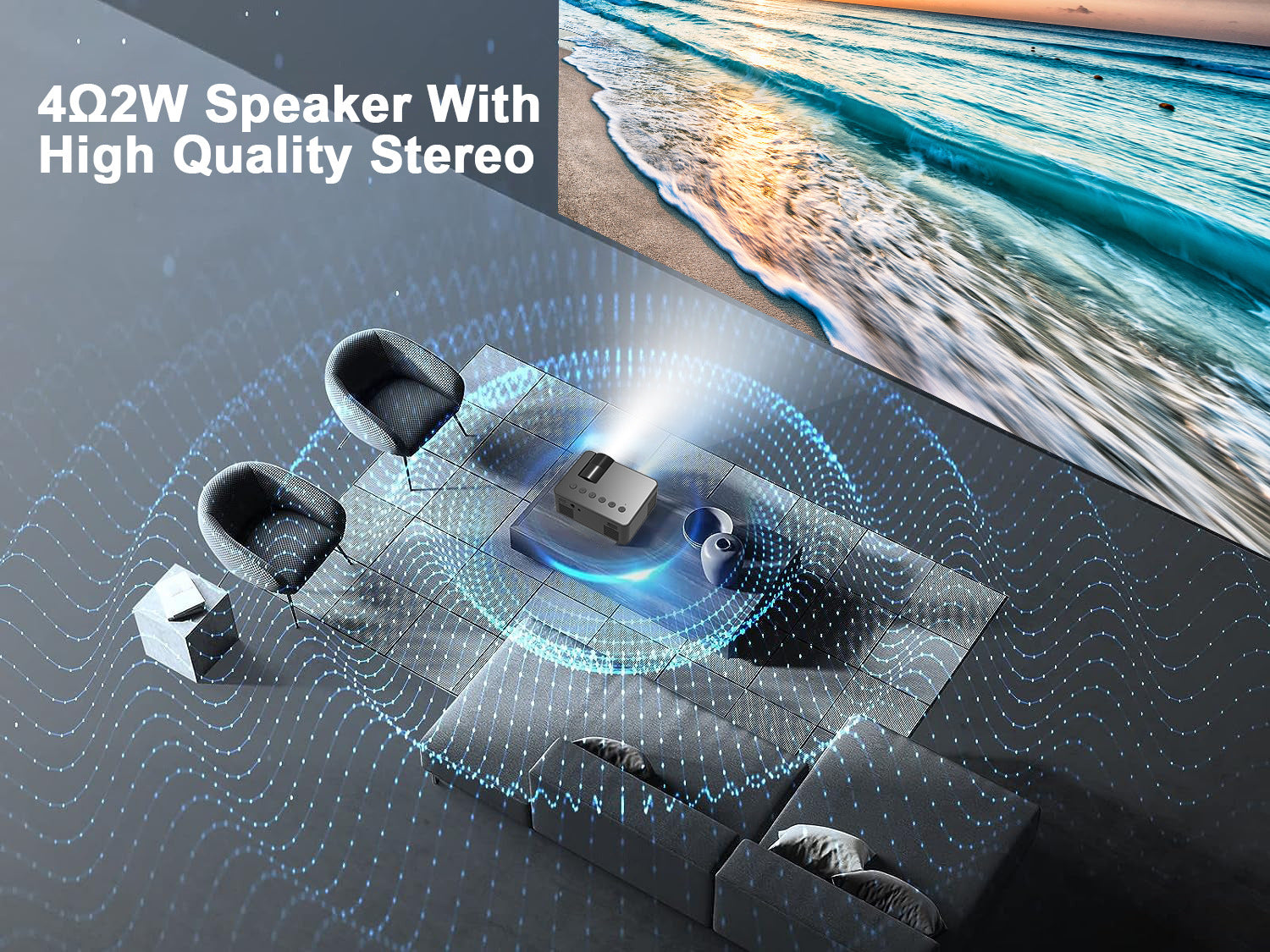 New YT100 Portable Mini Home Projector