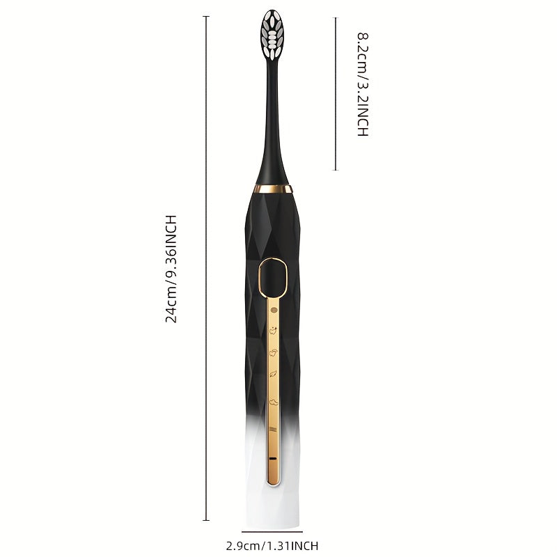 Rechargeable Electric Toothbrush Set for Couples  USB Metal Shaft