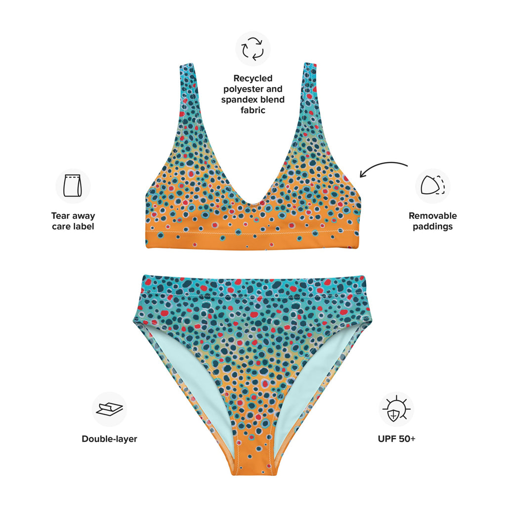 Brown Trout Recycled high-waisted bikini