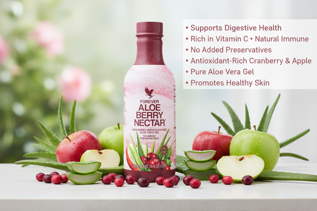 Forever Aloe Berry Nectar® contains 90.7% pure inner leaf aloe vera gel