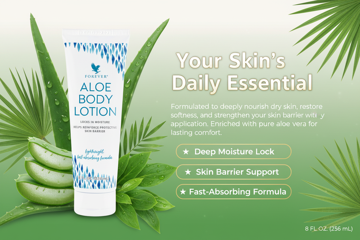 Forever’s Aloe Body Lotion is the perfect everyday moisturizer to soften skin and leave it feeling smooth, hydrated and healthy