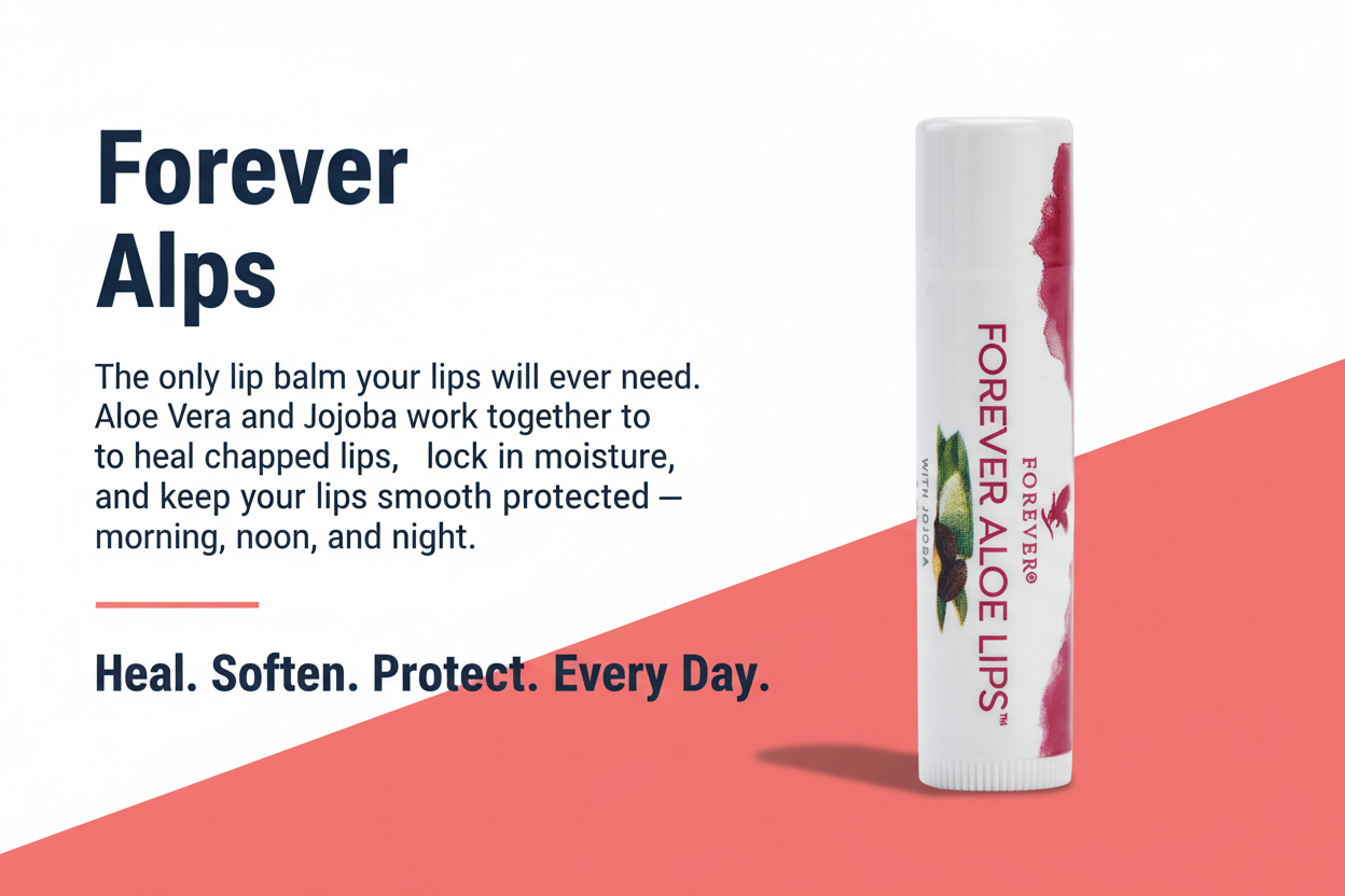 Give your lips the ultimate care of aloe jojoba and three types of wax Forever Aloe Lips® is designed to soothe and smooth dry chapped lips while conditioning and protecting to ensure your lips look and feel Forever kissable