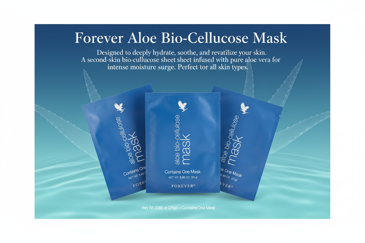 Forever’s own aloe vera is woven into the fibers of aloe bio-cellulose mask, which fits every contour of the face and allows the serum to absorb more deeply to help moisturize and improve the appearance of fine lines and wrinkles.