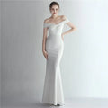 Slim-fit Off-shoulder Long Dress for Women