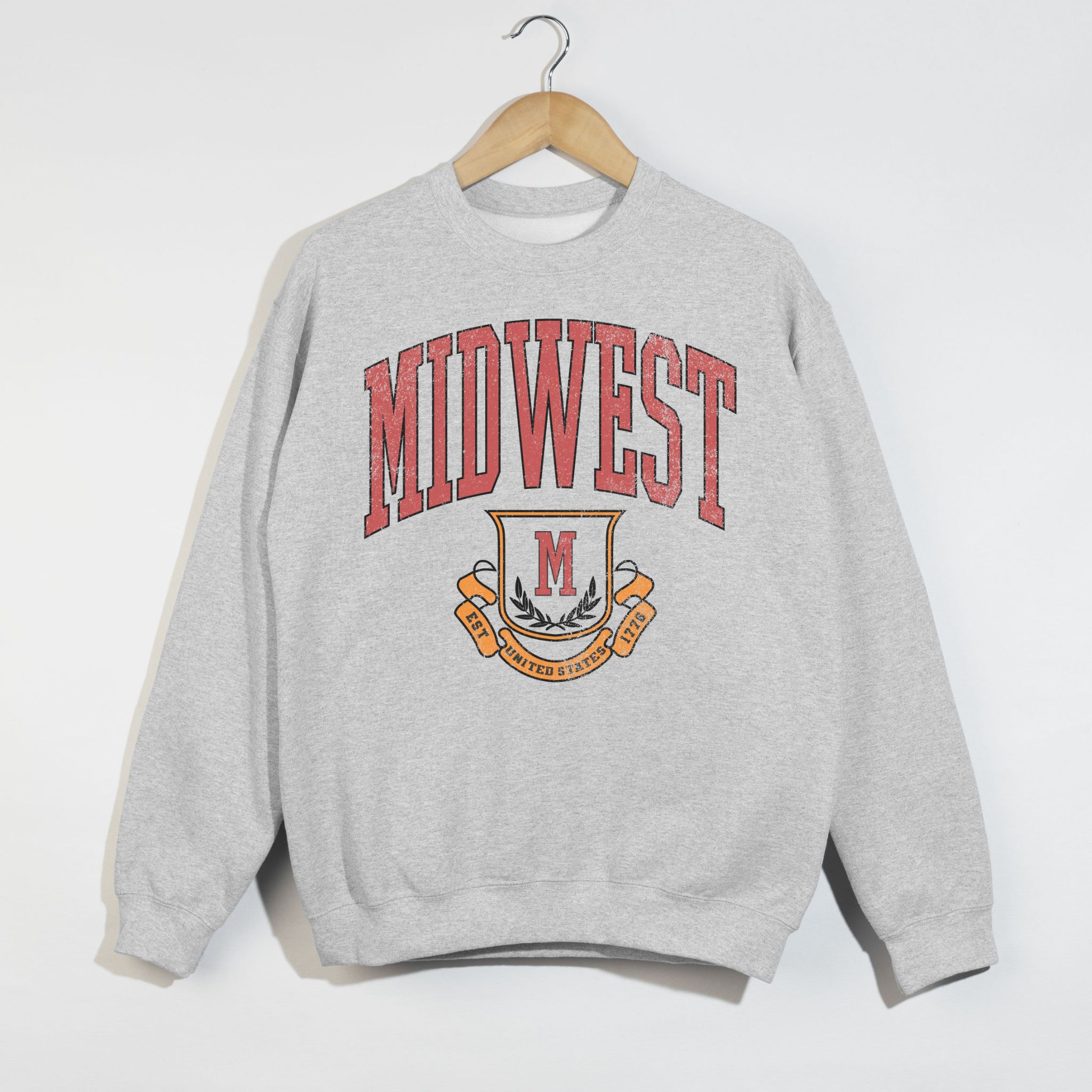 Midwest Crewneck Sweatshirt | Vintage Collegiate Graphic Pullover