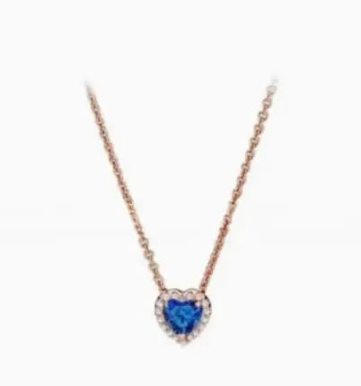 925 Silver Color Diamond Necklace