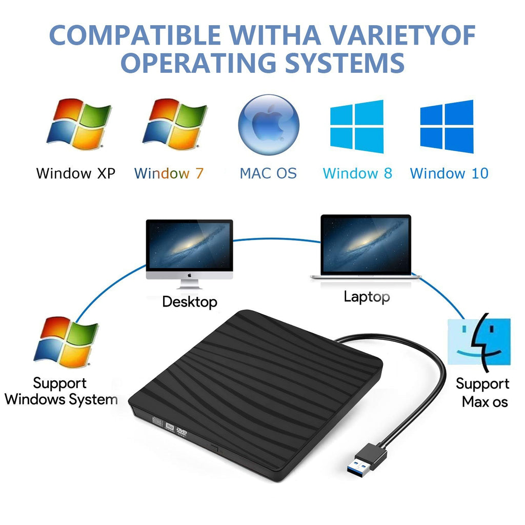 Ultra-thin USB 30 Type-C External DVD Burnerhigh-speed Universal For Desktops And Laptops