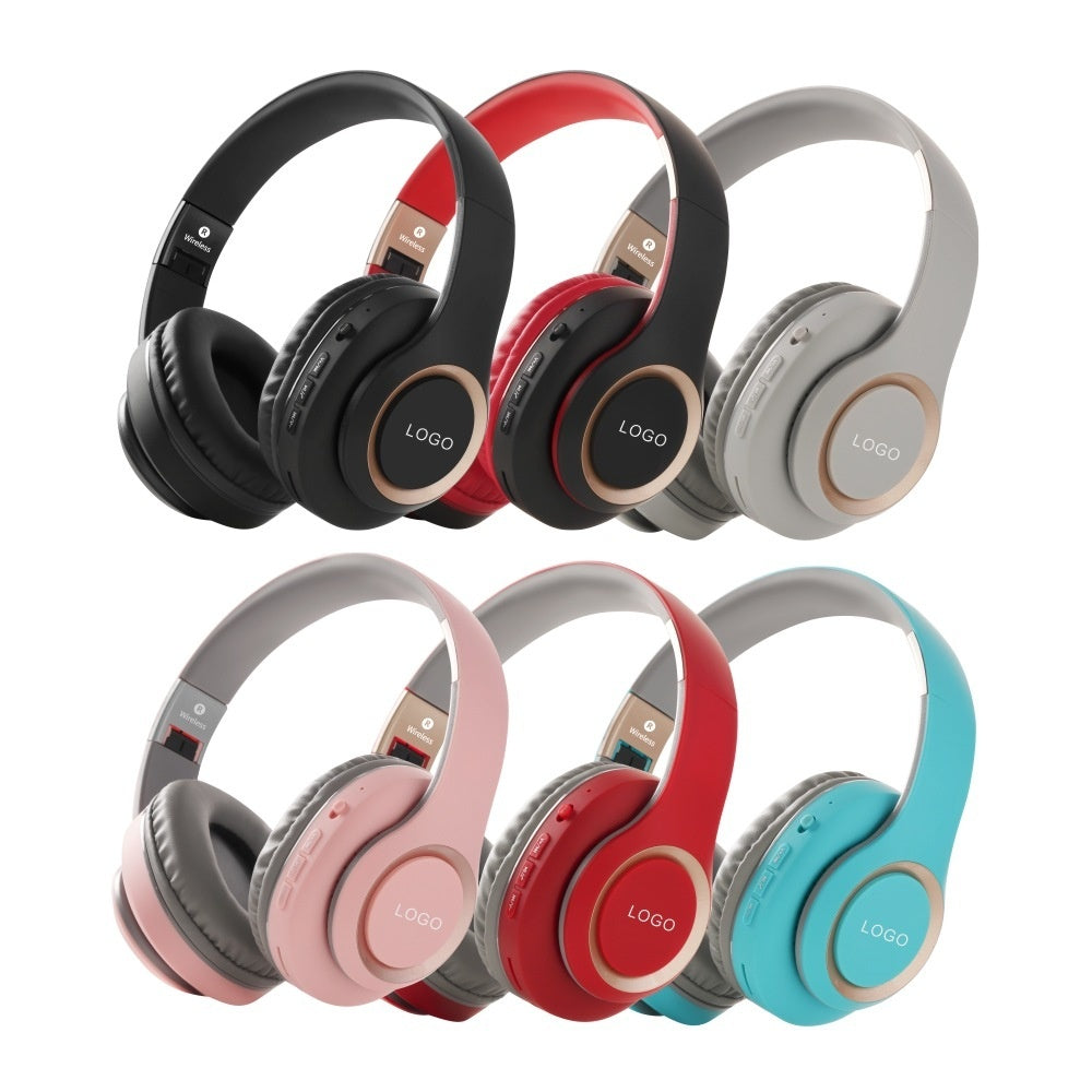 Foldable Bluetooth Headset With Large Earcups Card Slot And Long Battery Life