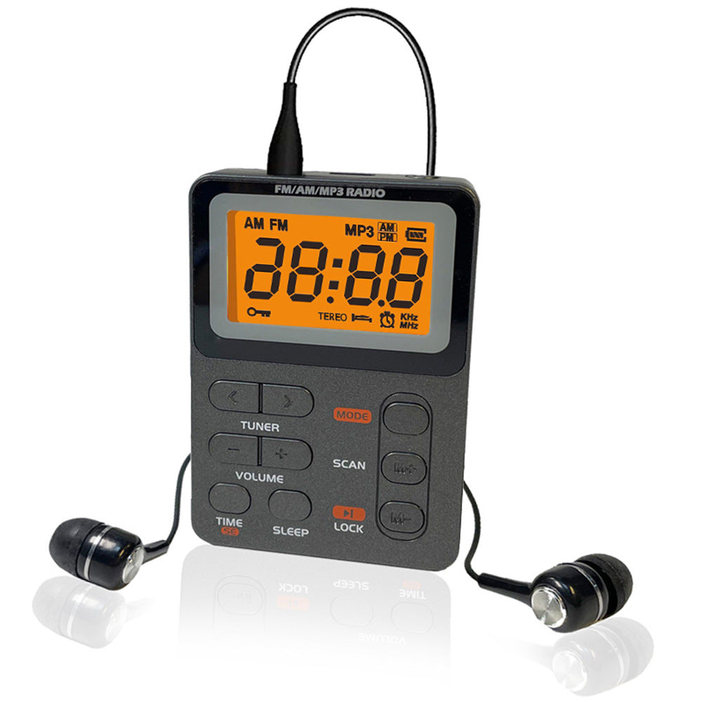 Mini 600mAh Built In AMFMTF Card MP3 Stereo Pocket Radio