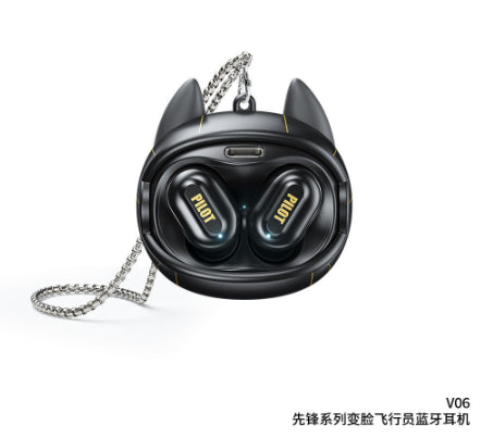 Welcome To The Vanguard Creative Rotating Face-Change Bluetooth Earbuds