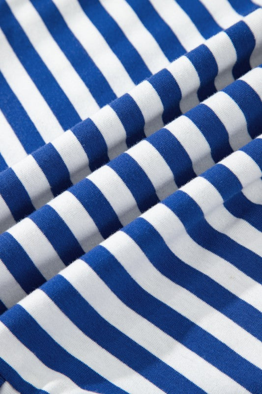 Stripe Scoop Neck Sleeveless Mini Dress