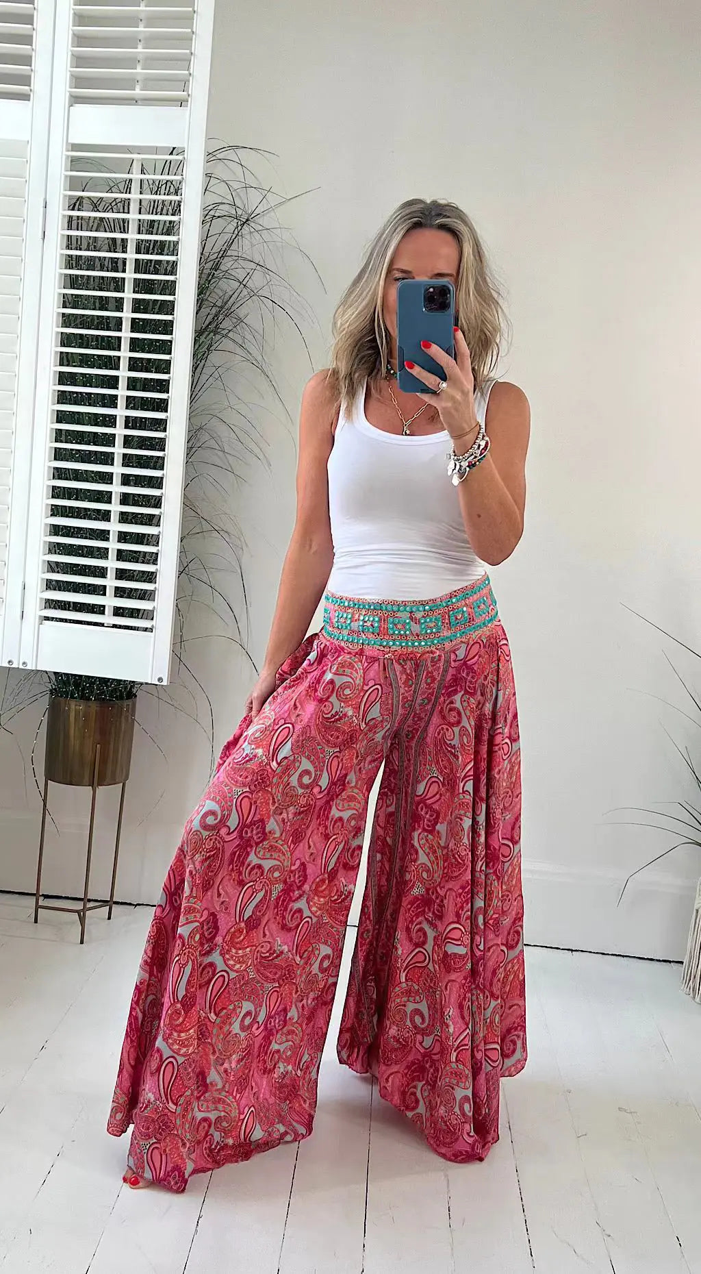 Loose Flowy Casual Midi Skirt for Women