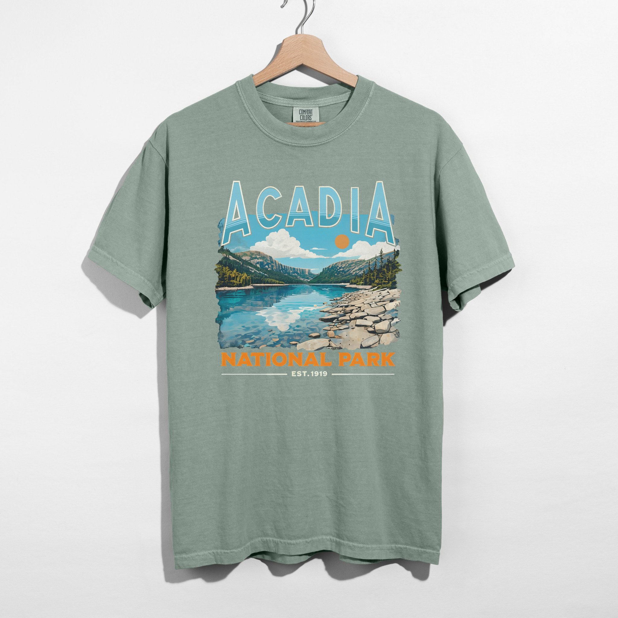 Acadia National Park Vintage Graphic Tee – Retro Maine Travel Shirt