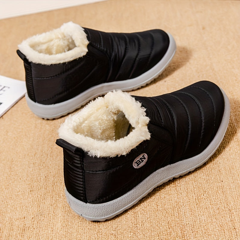 Chic Women's Winter Waterproof Comfort Plush Lined Warmth Ankle Boots