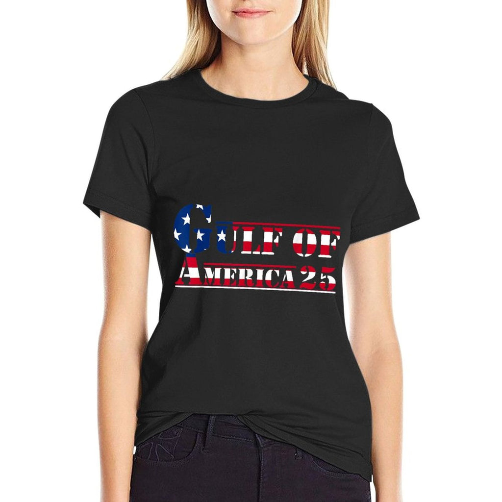 Retro Gulf Of US America 2025 American Flag Gulf Mexico Moisture-wicking T-Shirt