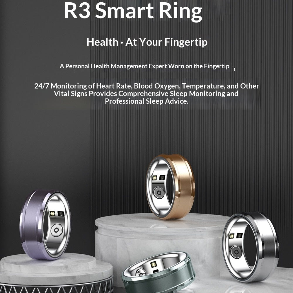 Smart Ring For Heart Rate Blood Oxygen Blood Pressure Sleep Monitoring Step Counting And Fitness Tracking