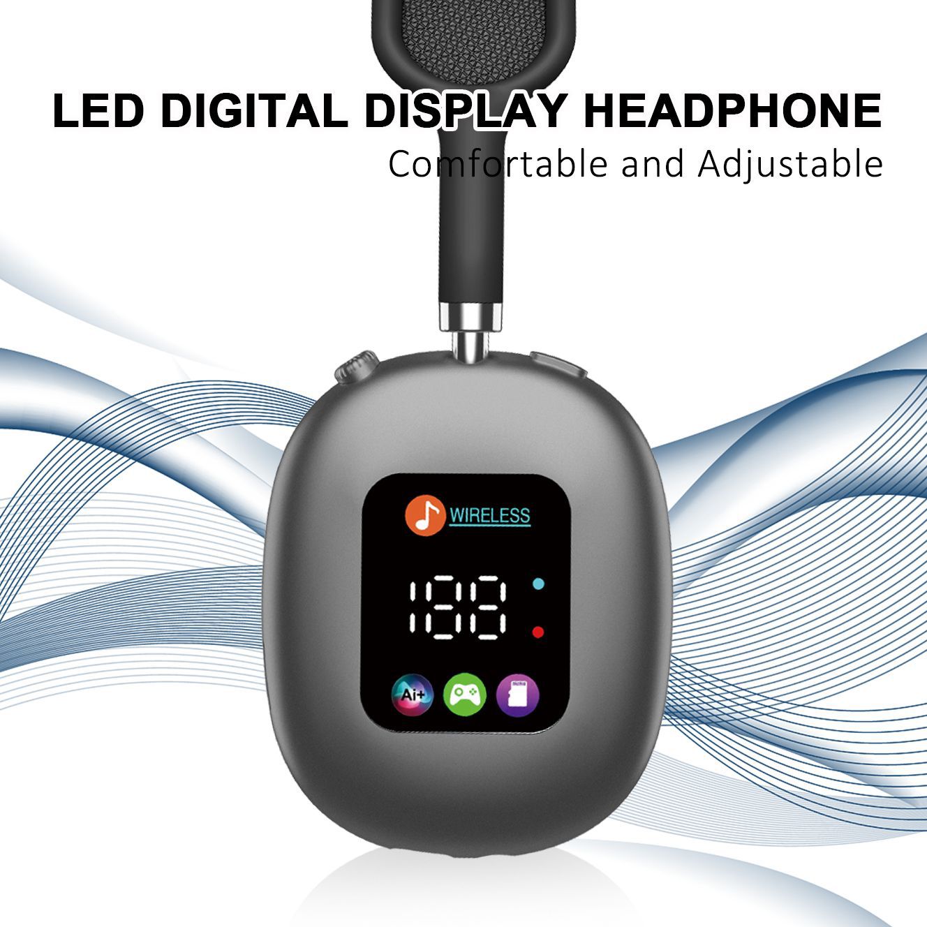 MAX600 Private-Model New Wireless Bluetooth Headset With Digital Display Screen