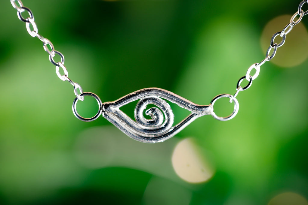 “Big Eye See” Evil Eye Sterling Silver Necklace