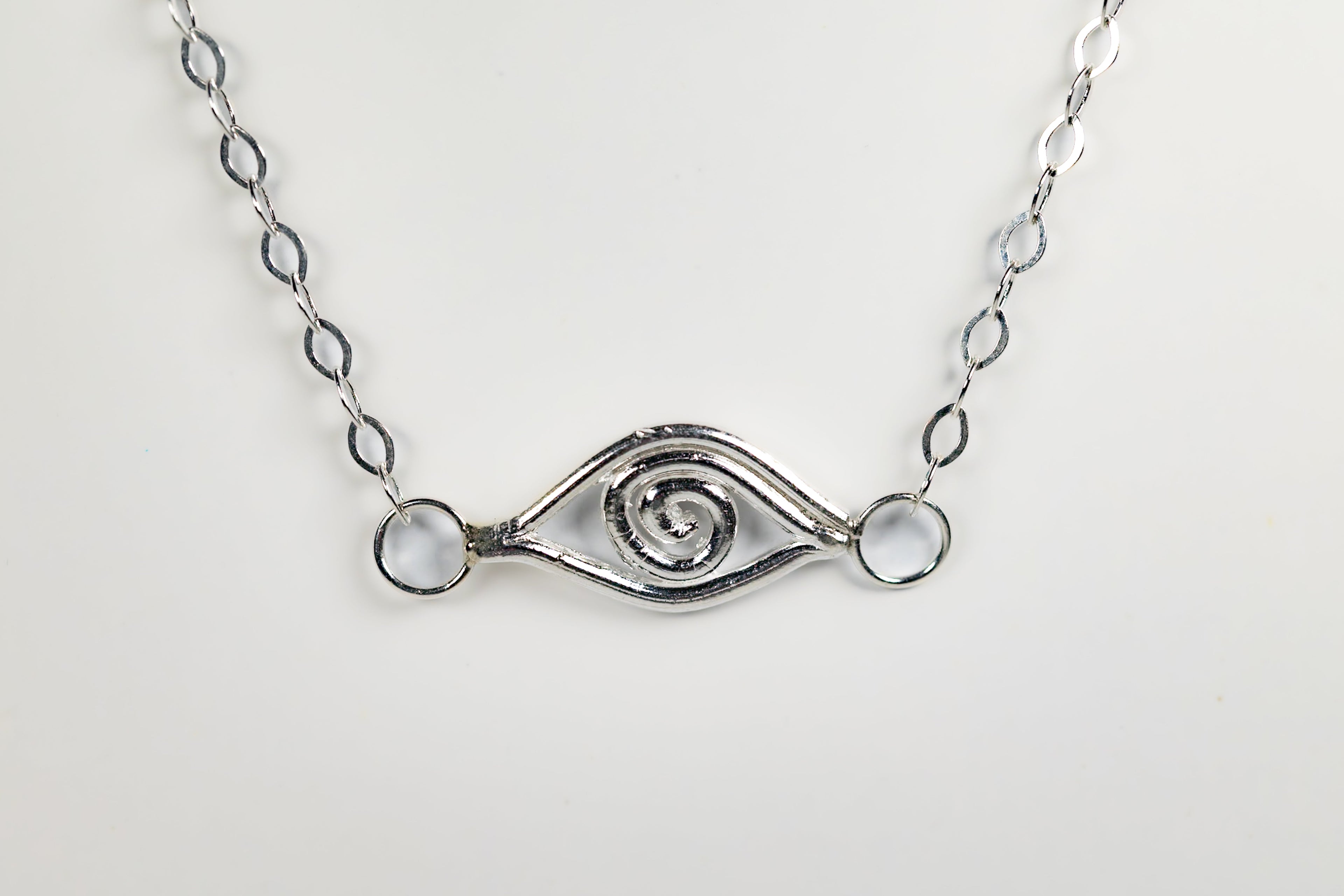 “Big Eye See” Evil Eye Sterling Silver Necklace